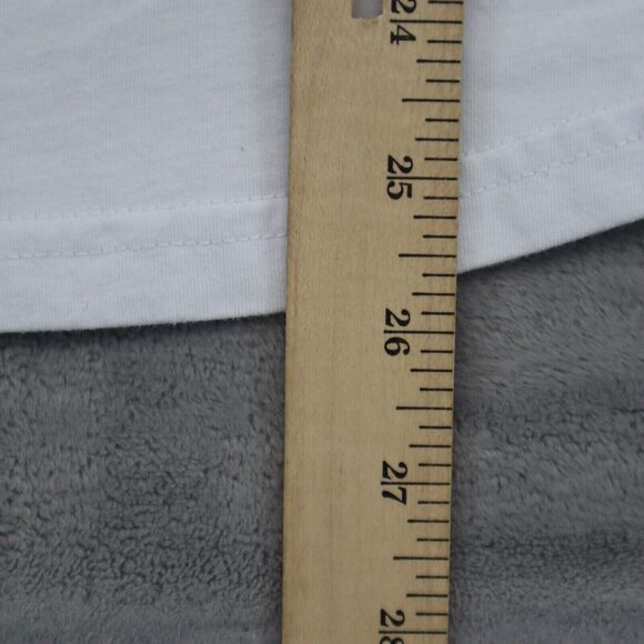 Raglan Shirt Womens M Multicolor Quarter Sleeve Round Neck Graphic Print Tee - Picture 5 of 14